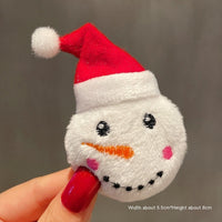 HKM-259411 Christmas Cartoon Character Brooch Decoration with Snowflake Design