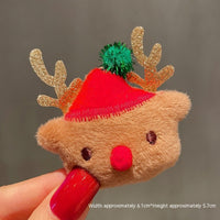 HKM-259411 Christmas Cartoon Character Brooch Decoration with Snowflake Design