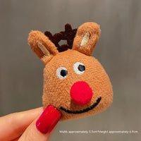 HKM-259411 Christmas Cartoon Character Brooch Decoration with Snowflake Design