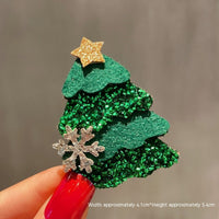 HKM-259411 Christmas Cartoon Character Brooch Decoration with Snowflake Design