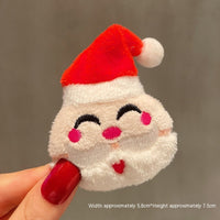 HKM-259411 Christmas Cartoon Character Brooch Decoration with Snowflake Design