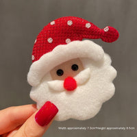 HKM-259411 Christmas Cartoon Character Brooch Decoration with Snowflake Design