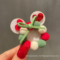 HKM-259411 Christmas Cartoon Character Brooch Decoration with Snowflake Design