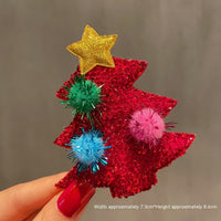 HKM-259411 Christmas Cartoon Character Brooch Decoration with Snowflake Design
