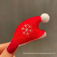 HKM-259411 Christmas Cartoon Character Brooch Decoration with Snowflake Design