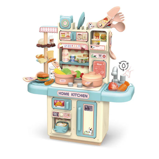 KTX-259475 Electric Kitchen Play Set for Kids Ages 5-7 - Pretend Cooking Toy with Accessories