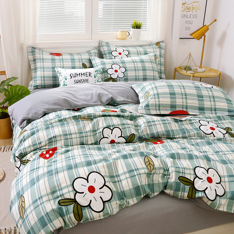 HKM-259475 Elegant Four-Piece Bedding Set with Duvet Covers and Bed Sheets in Multiple Sizes