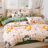HKM-259475 Elegant Four-Piece Bedding Set with Duvet Covers and Bed Sheets in Multiple Sizes