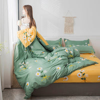 HKM-259475 Elegant Four-Piece Bedding Set with Duvet Covers and Bed Sheets in Multiple Sizes