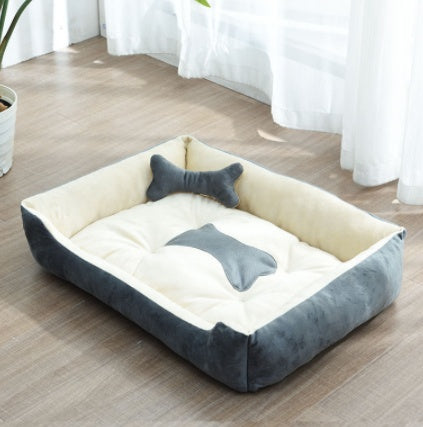 HKM-259603 Cozy PP Cotton Kennel Bed Mat for Small to Medium Dogs with Waterproof Oxford Cloth