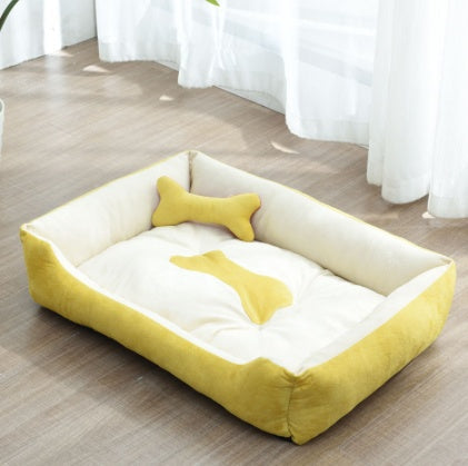 HKM-259603 Cozy PP Cotton Kennel Bed Mat for Small to Medium Dogs with Waterproof Oxford Cloth