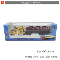 HKM-259603 Miniature Metal Diecast Container Truck for Kids Age 2-4, 9.8 x 30 x 7 CM