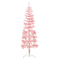 HKM-259603 Slim Artificial Half Christmas Tree with Stand, 120 cm, Various Colors