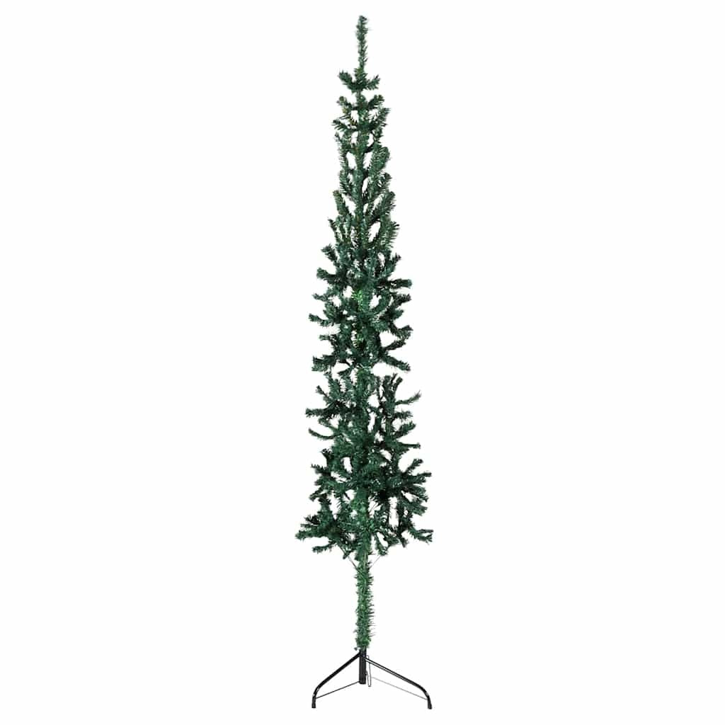 HKM-259603 Slim Artificial Half Christmas Tree with Stand, 120 cm, Various Colors