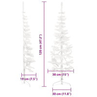 HKM-259603 Slim Artificial Half Christmas Tree with Stand, 120 cm, Various Colors