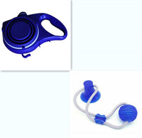 HKM-259667 Durable Dog Leash with Water Bottle and Cup - Available in Red, Black, or Blue