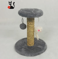 HKM-259795 Compact Mini Cat Climbing Frame for Scratching and Play - Available in Brown, Blue, Grey, and Pink