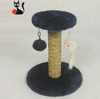 HKM-259795 Compact Mini Cat Climbing Frame for Scratching and Play - Available in Brown, Blue, Grey, and Pink