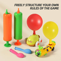 HKM-259795 Educational Decompression Balloon Car Toy for Kids - Mini Moving Worm Style Play Vehicle