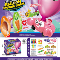 HKM-259795 Educational Decompression Balloon Car Toy for Kids - Mini Moving Worm Style Play Vehicle