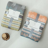 HKM-259795 Five Layer Cotton Double Gauze Summer Quilt Blanket - Soft, Lightweight, Rustic Design, Available in Two Sizes
