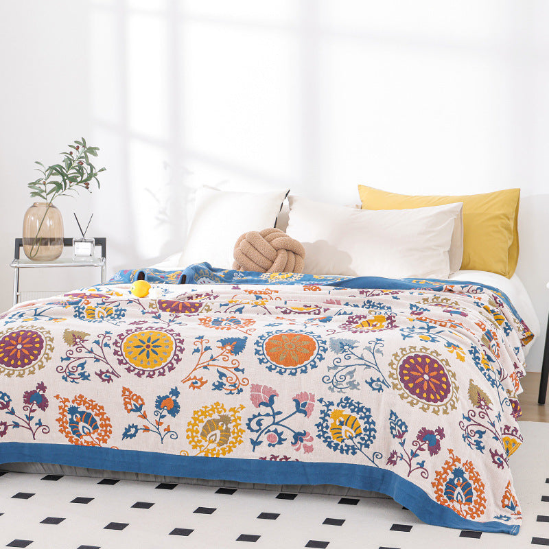 HKM-259795 Pure Cotton Gauze Towel Blanket - Available in Two Sizes: 150x200cm & 200x230cm