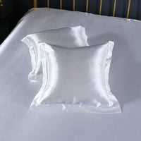 HKM-259859 Luxury Imitation Silk Square Pillowcase – Soft Polyester Blend with Reactive Dyeing
