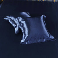 HKM-259859 Luxury Imitation Silk Square Pillowcase – Soft Polyester Blend with Reactive Dyeing