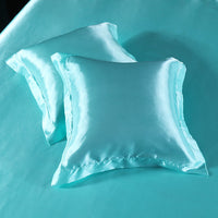HKM-259859 Luxury Imitation Silk Square Pillowcase – Soft Polyester Blend with Reactive Dyeing