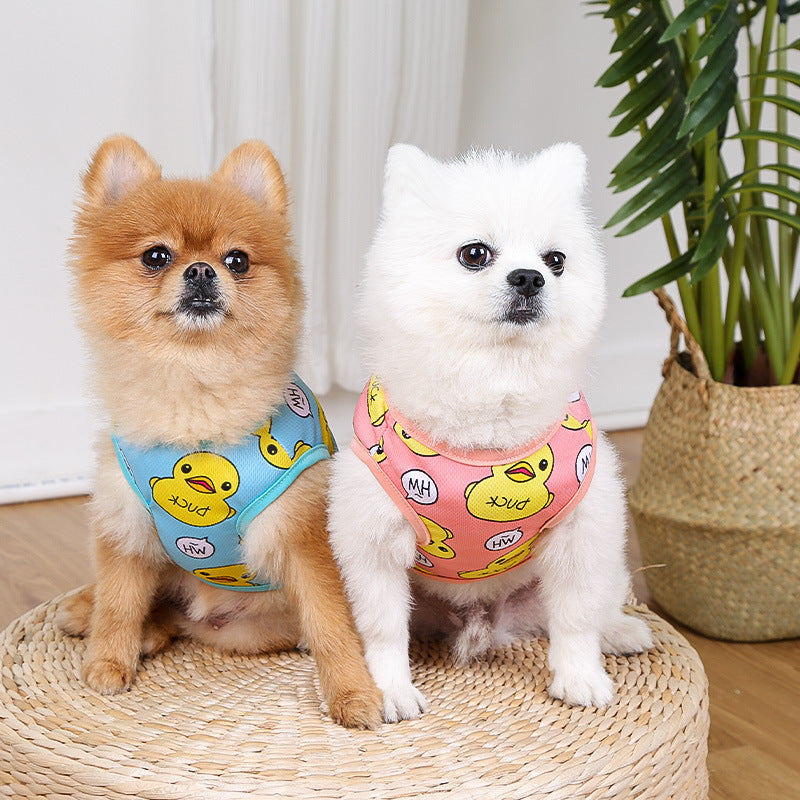 HKM-260051 Personalized Cotton Camisole Puppy Clothes in Pink and Blue, Sizes XS-XXL
