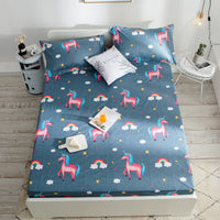 HKM-260115 Waterproof Polyester Cotton Bed Sheet with Plant Flower Pattern