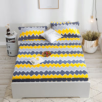 HKM-260115 Waterproof Polyester Cotton Bed Sheet with Plant Flower Pattern