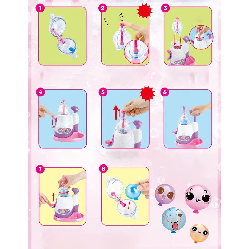 HKM-260371 DIY Sticky Ball Toy Set for Kids - Creative Handmade Art & Inflatable Balloon Making Machine