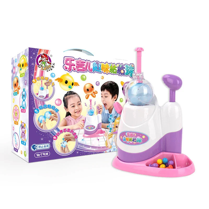 HKM-260371 DIY Sticky Ball Toy Set for Kids - Creative Handmade Art & Inflatable Balloon Making Machine