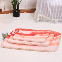 HKM-260563 3D Simulation Soft Pet Bed with Waterproof Base - Cozy Raised Edge Blanket Mat for Dogs and Cats