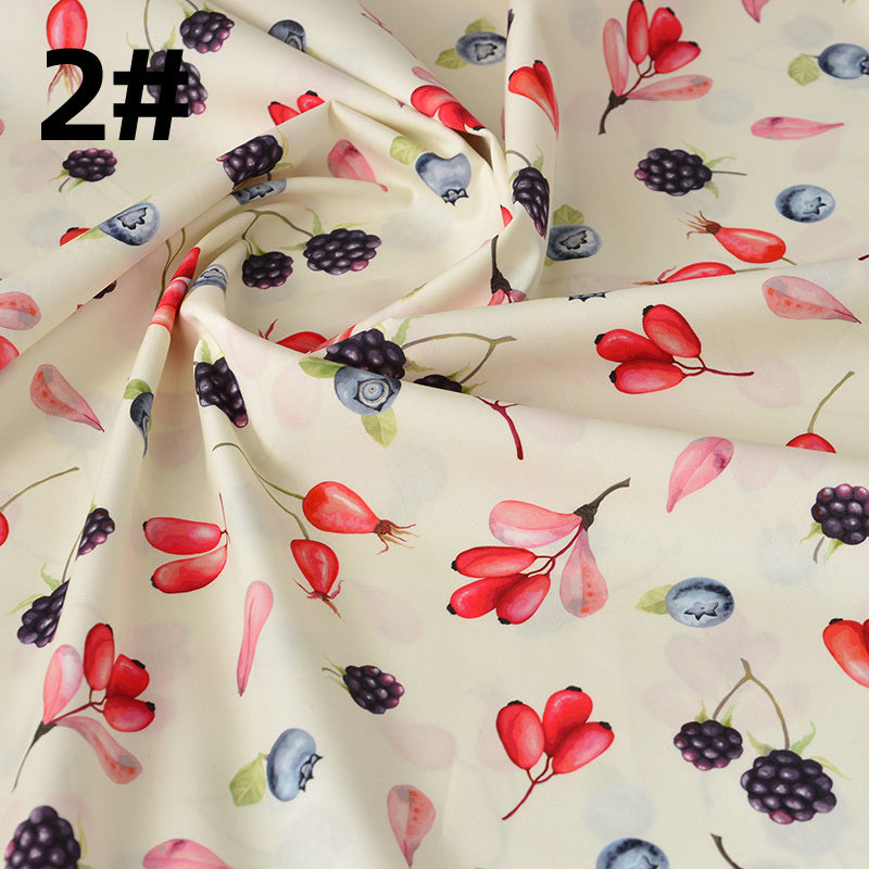 HKM-260627 Cotton Floral Pastoral Fabric for Soft Thin Skirts - Various Colors Available