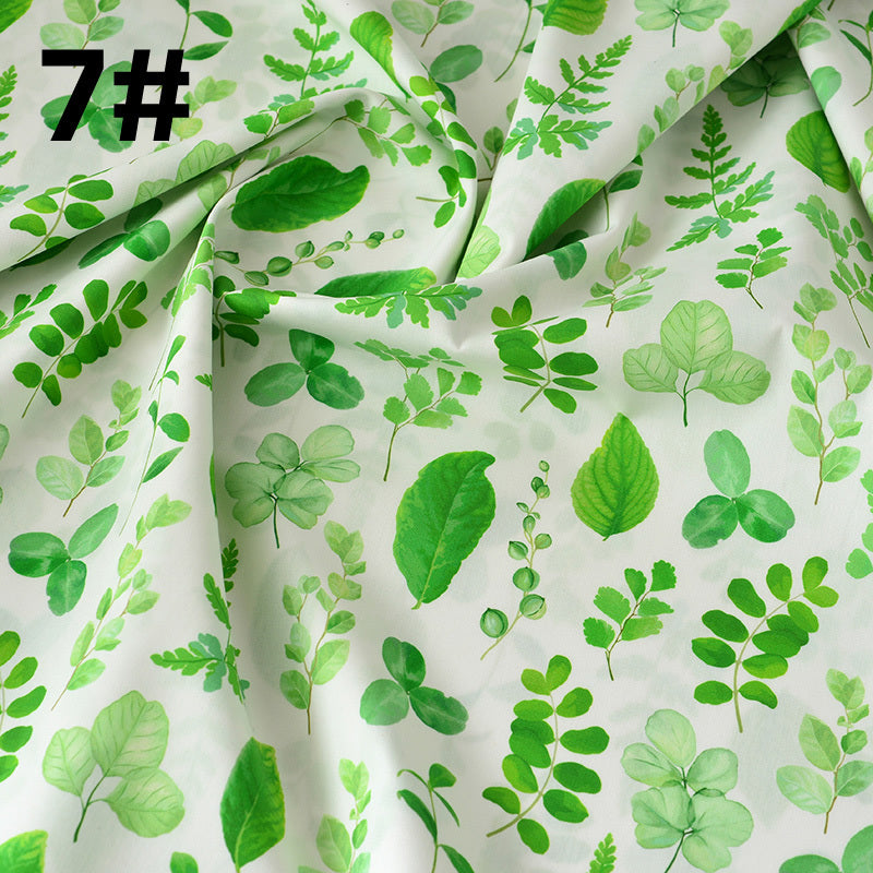 HKM-260627 Cotton Floral Pastoral Fabric for Soft Thin Skirts - Various Colors Available