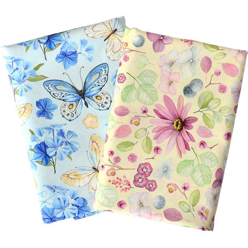 HKM-260627 Cotton Floral Pastoral Fabric for Soft Thin Skirts - Various Colors Available