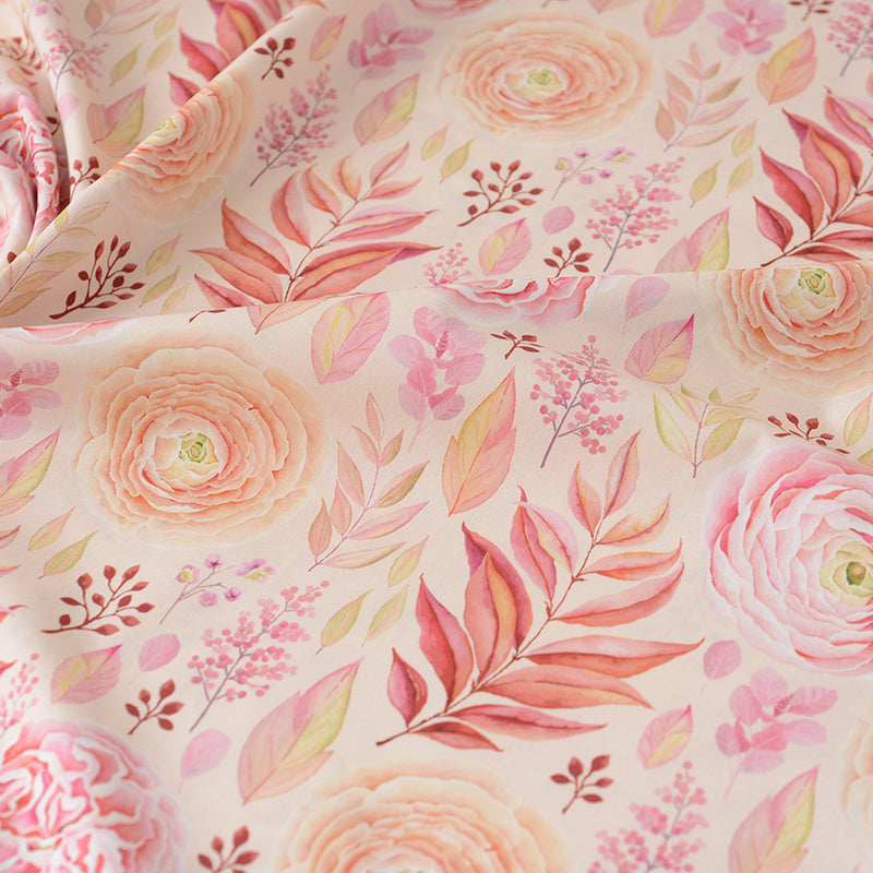 HKM-260627 Cotton Floral Pastoral Fabric for Soft Thin Skirts - Various Colors Available