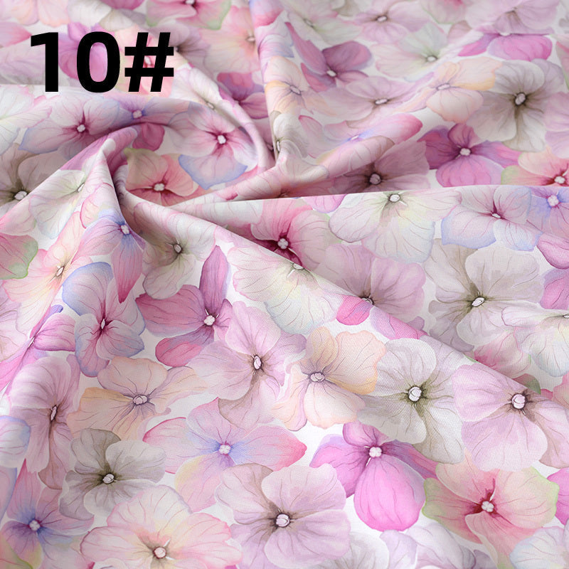 HKM-260627 Cotton Floral Pastoral Fabric for Soft Thin Skirts - Various Colors Available