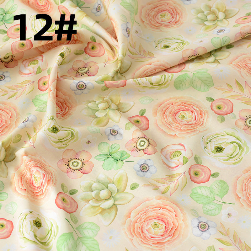 HKM-260627 Cotton Floral Pastoral Fabric for Soft Thin Skirts - Various Colors Available