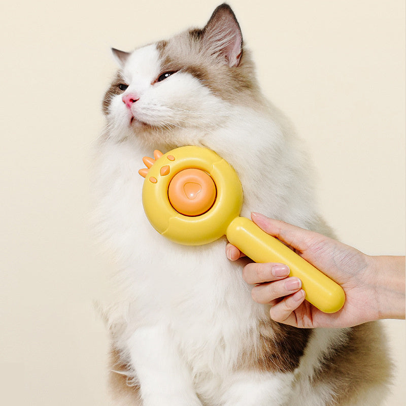 HKM-260627 Self-Cleaning Pet Grooming Brush for Cats and Dogs, Removes Loose Fur & Tangles, Massage Bristles