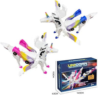 HKM-260755 Unicorn Transforming Car Robot Toy - Impact Deformation Mini Vehicle for Kids
