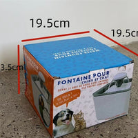 HKM-260819 Automatic Pet Water Feeder for Cats and Dogs - White with Pump and Filter