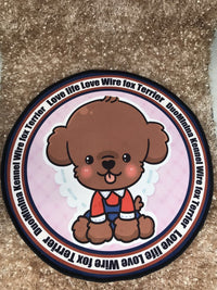HKM-260819 Rectangular Sheepskin and Wool Pet Dog Mat with Floral Design, Soft and Cozy