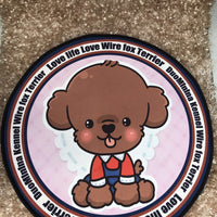 HKM-260819 Rectangular Sheepskin and Wool Pet Dog Mat with Floral Design, Soft and Cozy