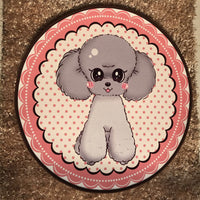 HKM-260819 Rectangular Sheepskin and Wool Pet Dog Mat with Floral Design, Soft and Cozy