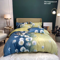 HKM-260947 Floral Digital Printed Quilt Cover Set in Long-Staple Cotton with Pillowcases