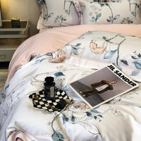 HKM-260947 Floral Digital Printed Quilt Cover Set in Long-Staple Cotton with Pillowcases