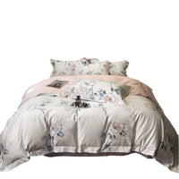 HKM-260947 Floral Digital Printed Quilt Cover Set in Long-Staple Cotton with Pillowcases